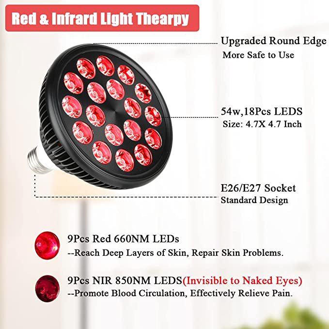 Led Infrared Beauty Physiotherapy Lamp Dual Chip