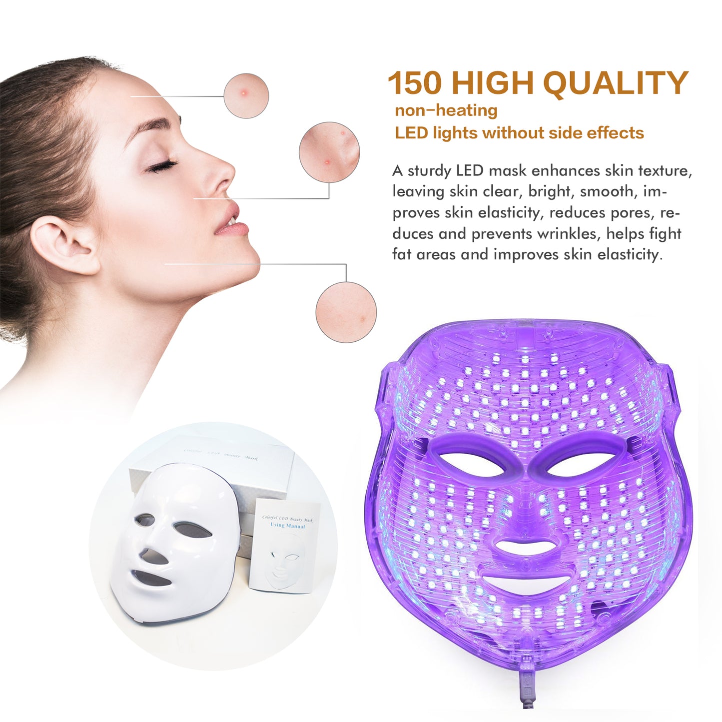 7 Colors LED Light Photon Beauty Mask