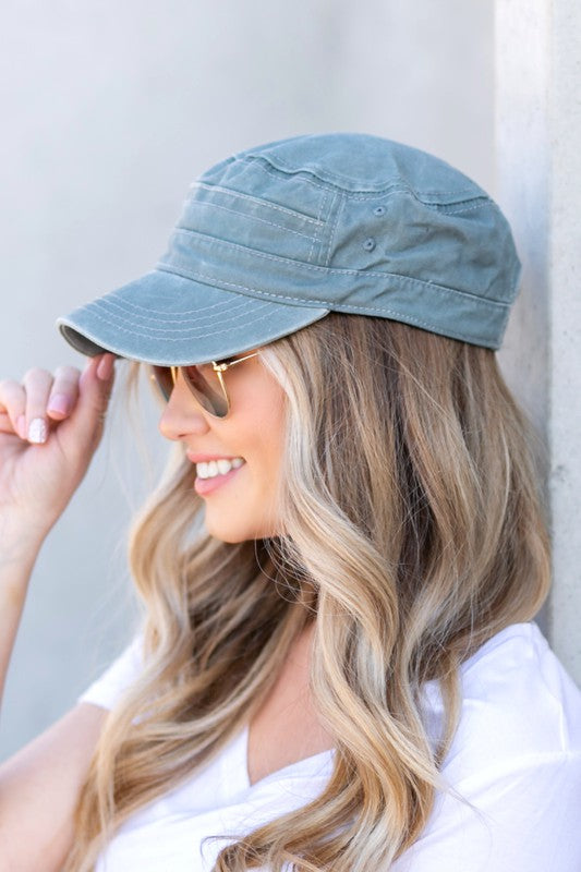 Women's Distressed Cadet Hat Cap