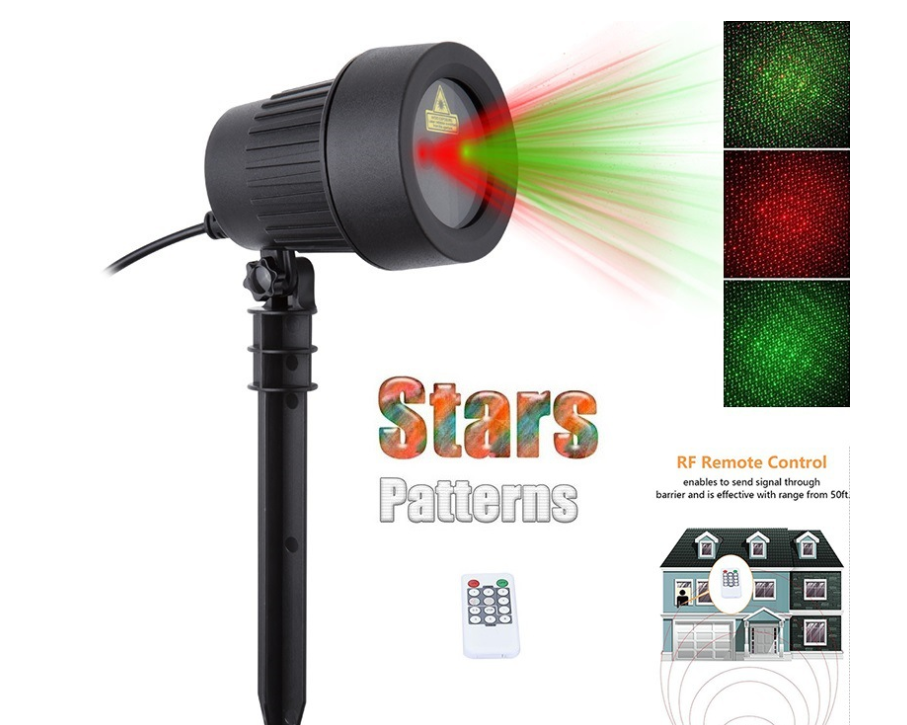 2 Piece LED Outdoor Indoor Ground Laser Christmas Light's Display