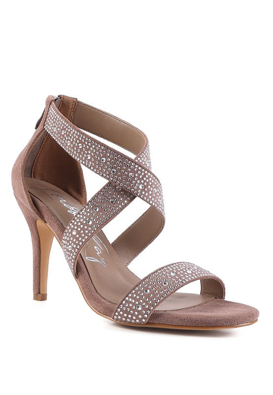 Women's QUEEN BEE Rhinestone High Heeled Sandal