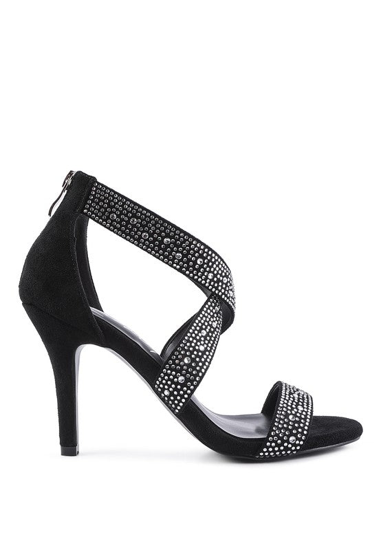 Women's QUEEN BEE Rhinestone High Heeled Sandal