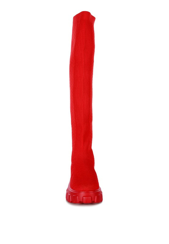 Women's LORO Stretch Knit Knee High Boots
