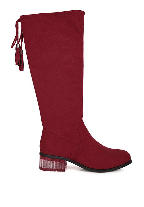 Women's Francesca Tassels Detail Short Heel Calf Boot