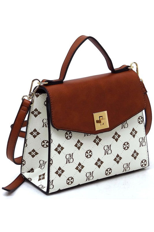 Women's CM Monogram Twist Lock Flap Satchel