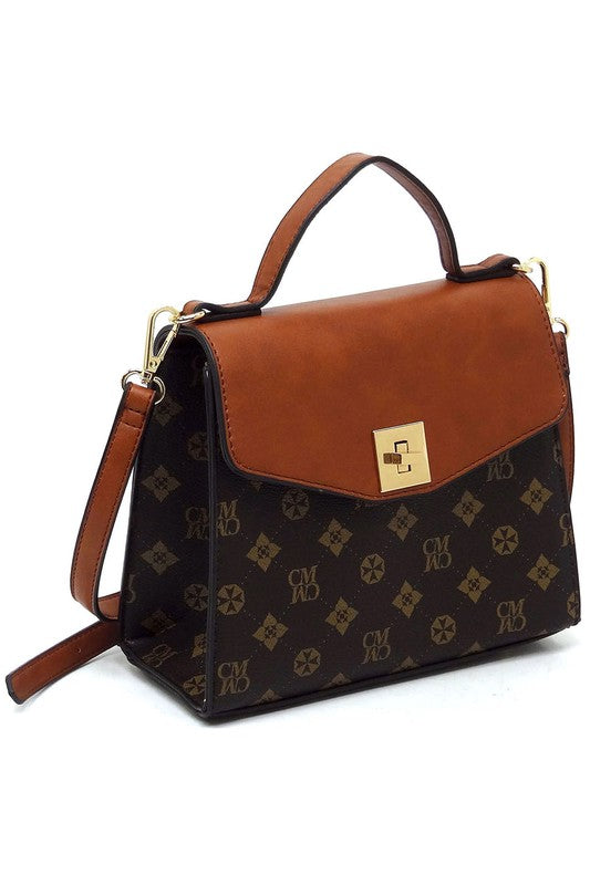 Women's CM Monogram Twist Lock Flap Satchel