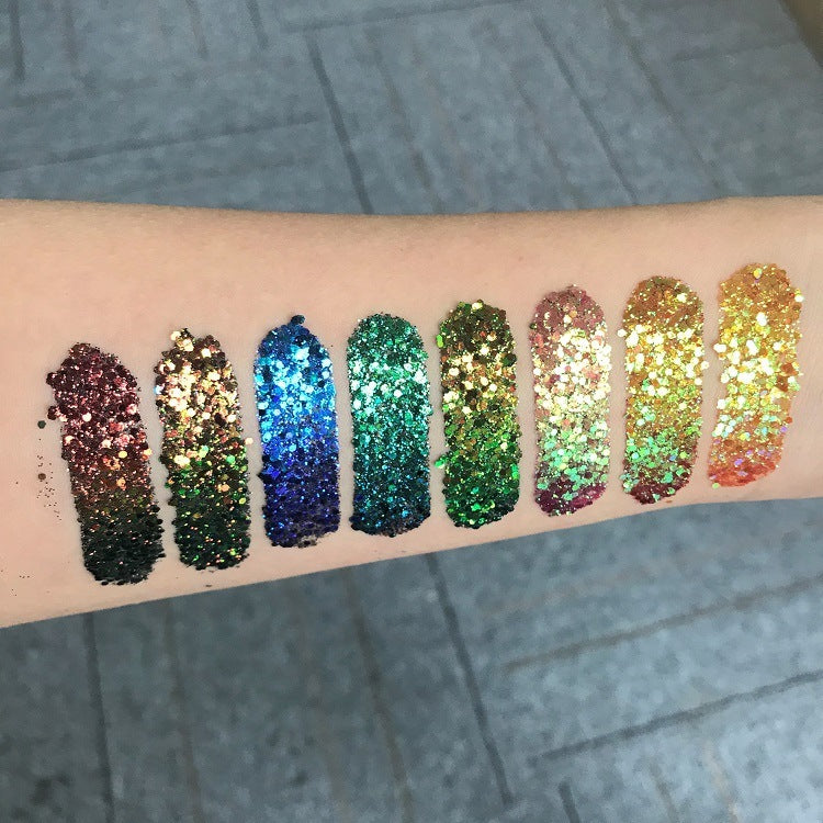 Chameleon 8 Colors Gold Leaf Sequins Gel Eye Shadow