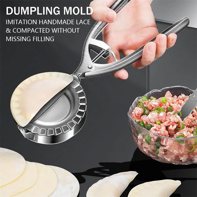 Chef's Kitchen Arsenal Dumpling Ravioli Pastry Maker Press Mold & Seal Long Handle Stainless Steel