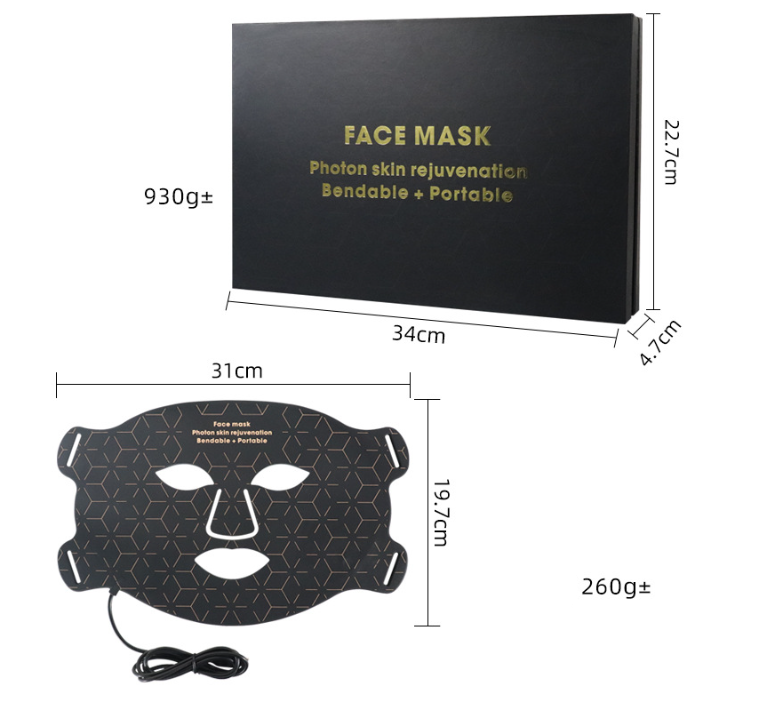 COMPARE TO OMNILUX Led Silicone Mask Instrument Photon Rejuvenation Large Row Lamp 7 Color Red Blue Spectrometer
