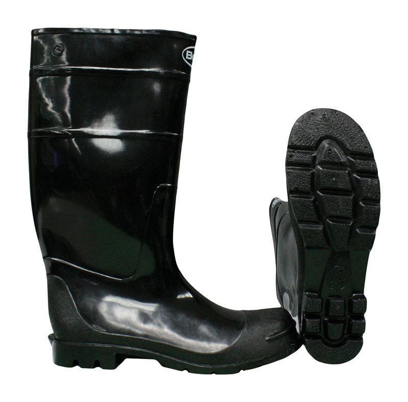Men's Boss 8008681 Black PVC Unisex Rain Boots, Size 7