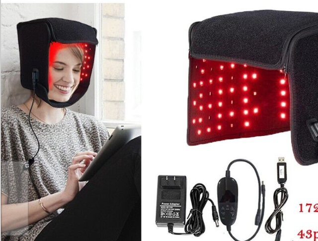 Red Light Hair Follicle Regrowth Stimulation Physiotherapy Canvas Helmet