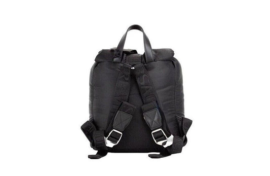Versace Jeans Couture Small Black Puffy Nylon Safety Buckle Backpack