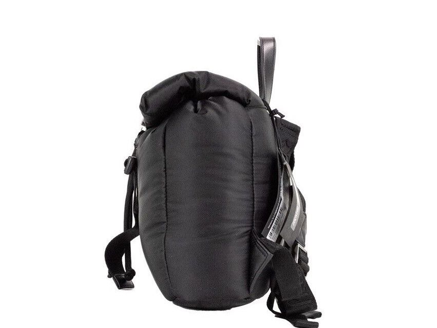 Versace Jeans Couture Small Black Puffy Nylon Safety Buckle Backpack