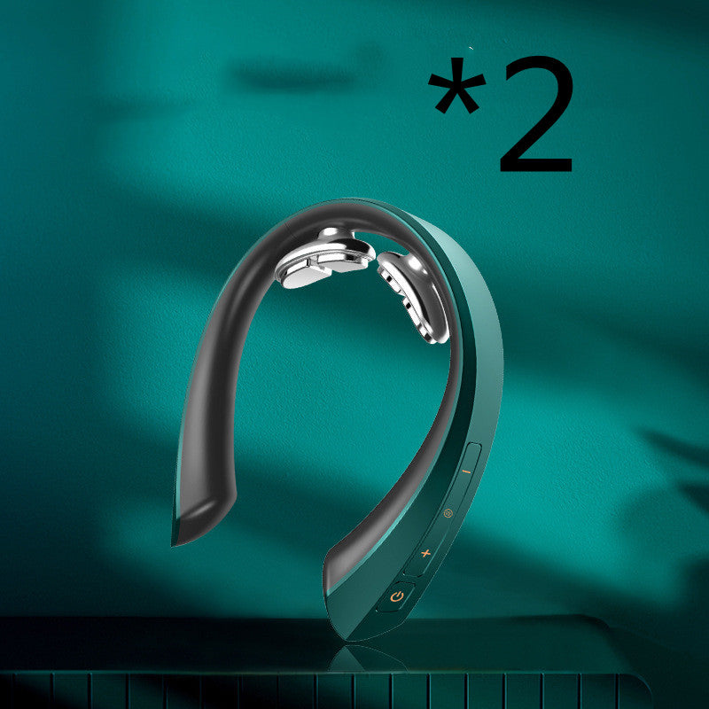 Cervical Shoulder Smart Remote Control Dual-Pulse Electric Massaging Super Light Neck Relief and Relaxing Device Voice Prompt