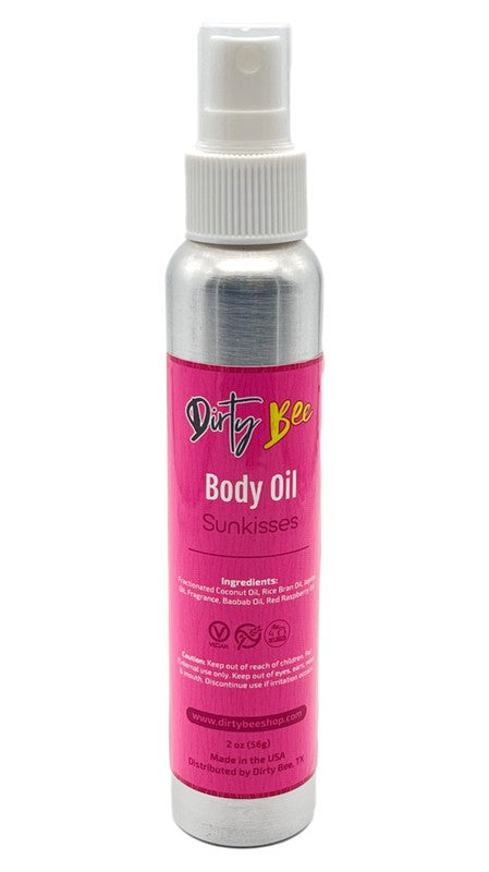 Dirty Bee Organic Rice Bran, Raspberry Seed, Jojobo & Coconut Body Oil Locks in Moisture & Promotes Collagen