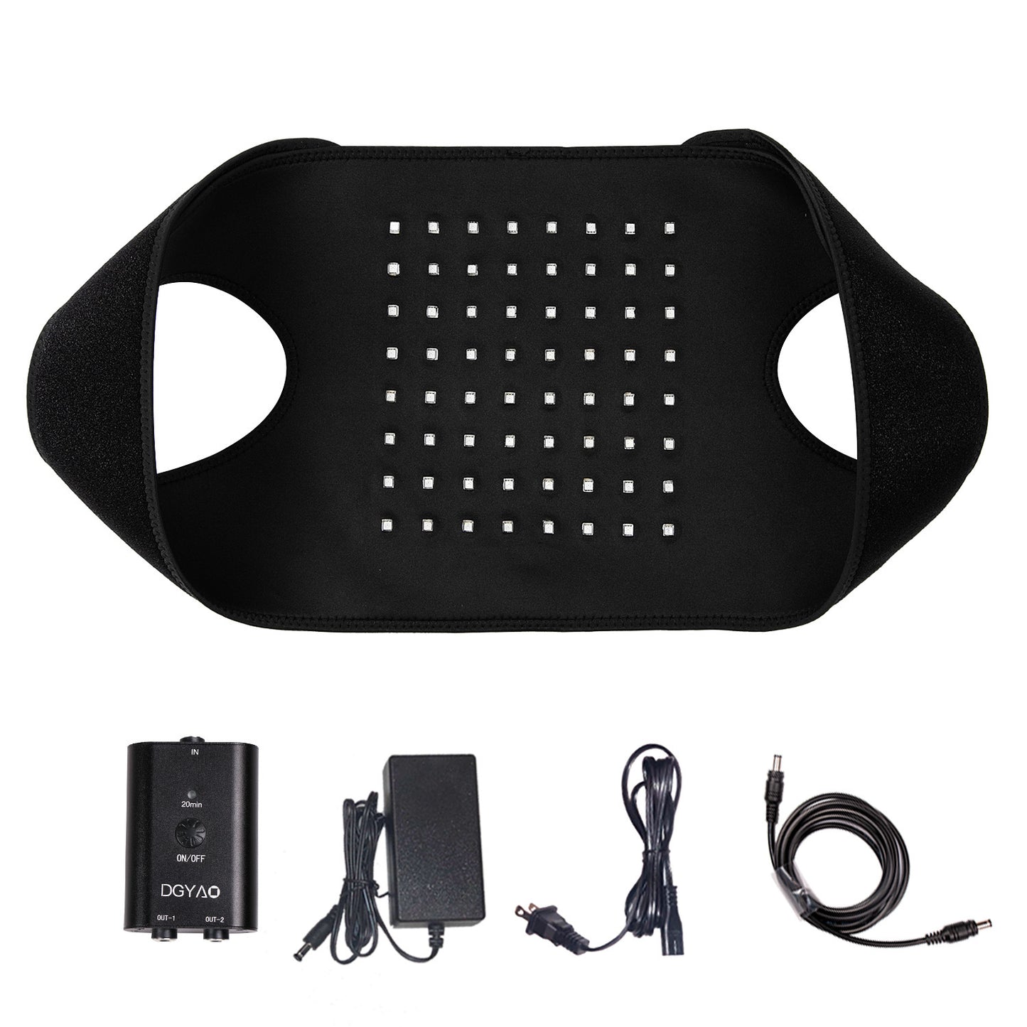 LED Neoprene Velvet Infrared Light Pain Relief Timing Back Shoulder Regenerator