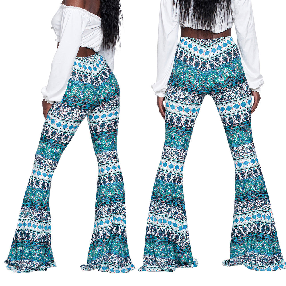 Women's Vintage 1970s Style Bell Bottom Knit Pants