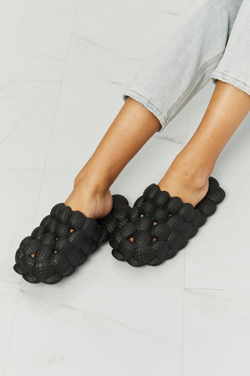 Women's NOOK JOI Laid Back Bubble Slides in Black