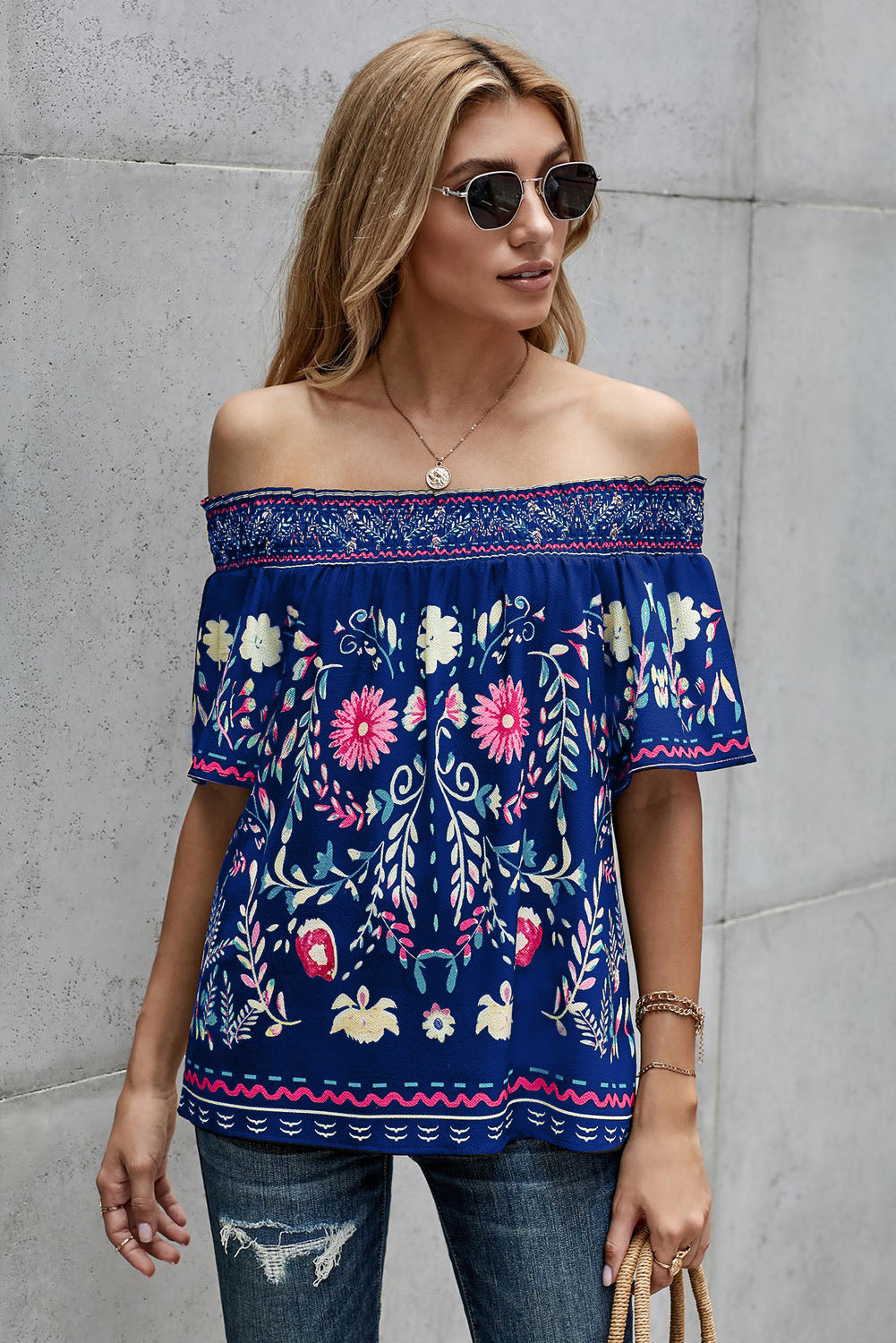 Women's Floral Off-Shoulder Blouse (M Sold Out)