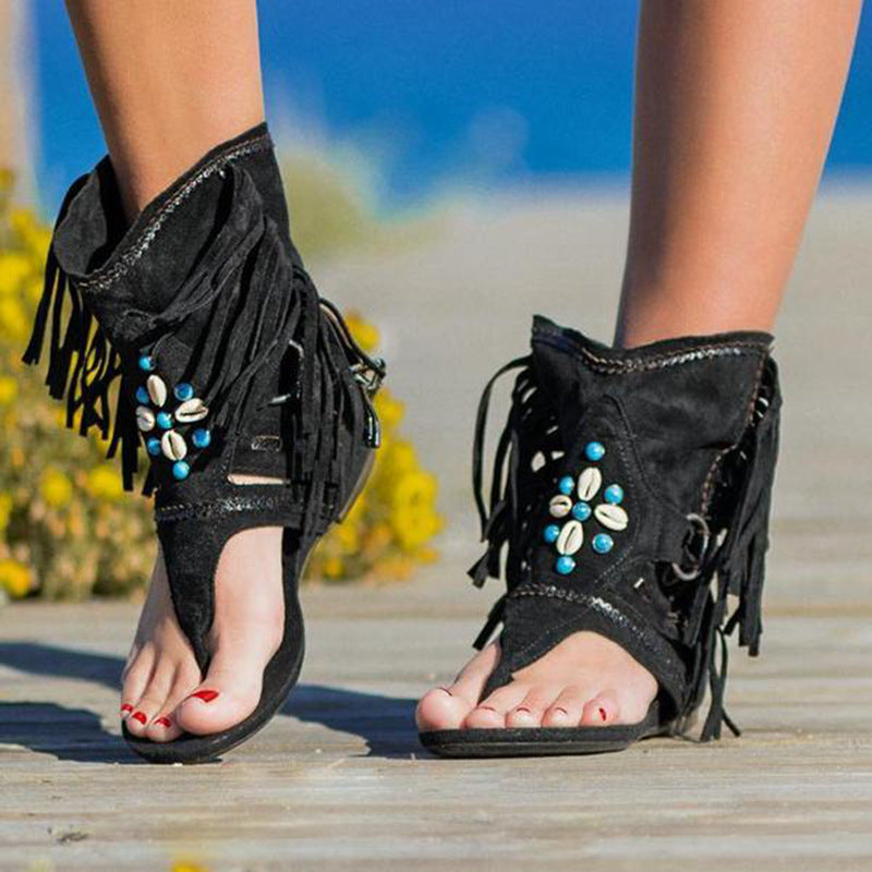 Women's Beaded Moccasin Sandals