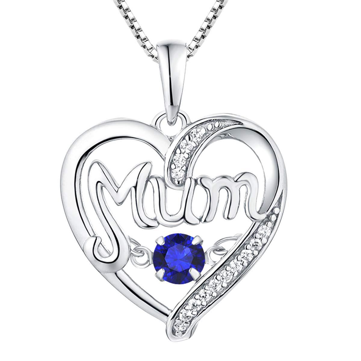 Women's S925 Silver Pulsatile Heart Mother's Day Gift Birthstones Smart Pendant