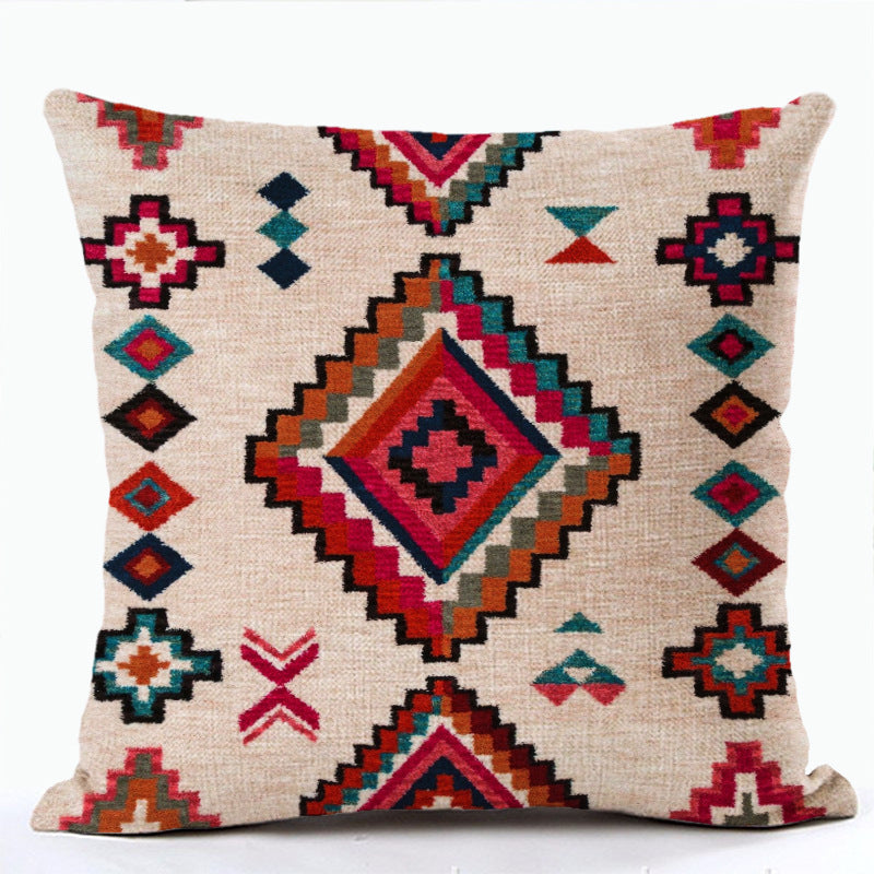 Bohemian Print Pillowcase Ethnic Style Pillows