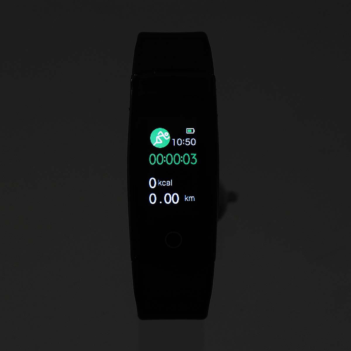 Men's Black IP67 Waterpoof Heart Rate Sleep Monitor Brightness Control USB Charging Smart Watch