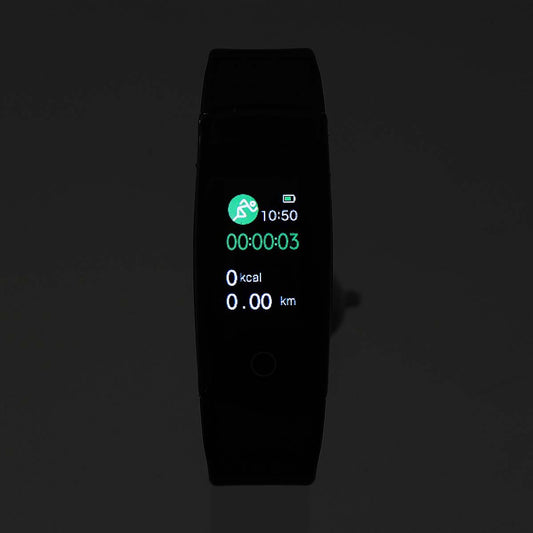 Men's Black IP67 Waterpoof Heart Rate Sleep Monitor Brightness Control USB Charging Smart Watch