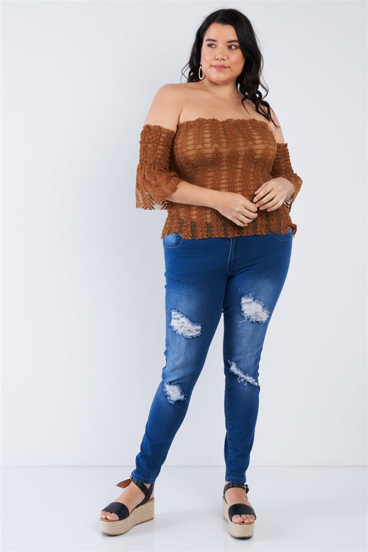 Women's Off The Shoulder Plus Size Top