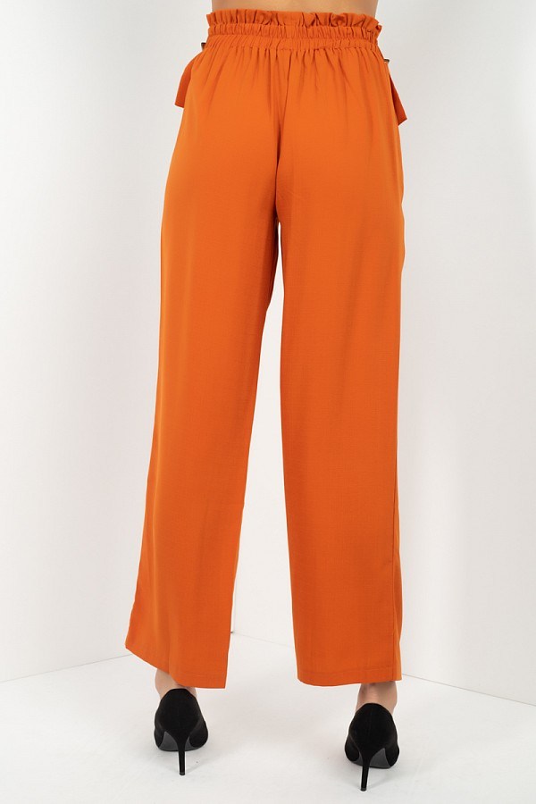 Women's High Waist Paper Bag Wide Pants