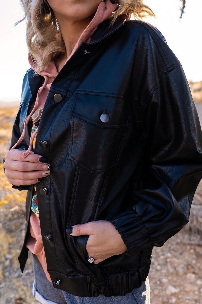 Women's Faux Leather Jacket