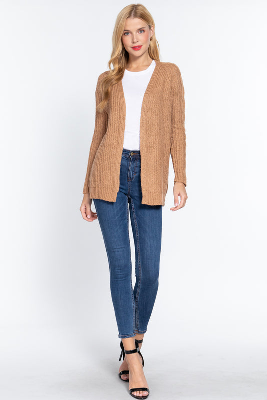 Women's Long Sleeve Open Front Sweater Cardigan
