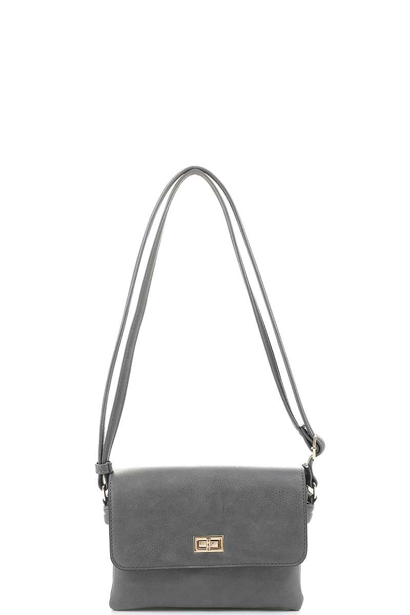 Women's Smooth Colored Crossbody Bag