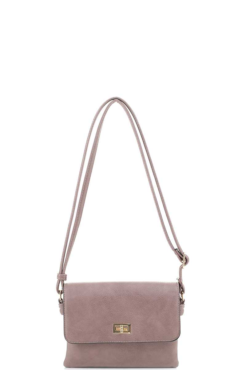 Women's Smooth Colored Crossbody Bag