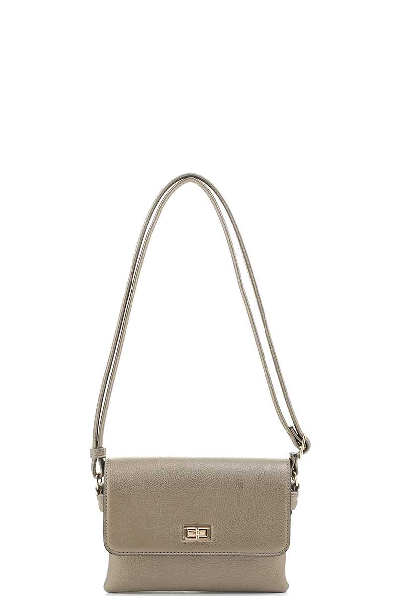 Women's Smooth Colored Crossbody Bag