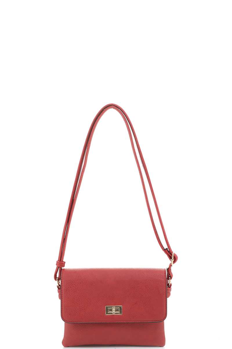 Women's Smooth Colored Crossbody Bag