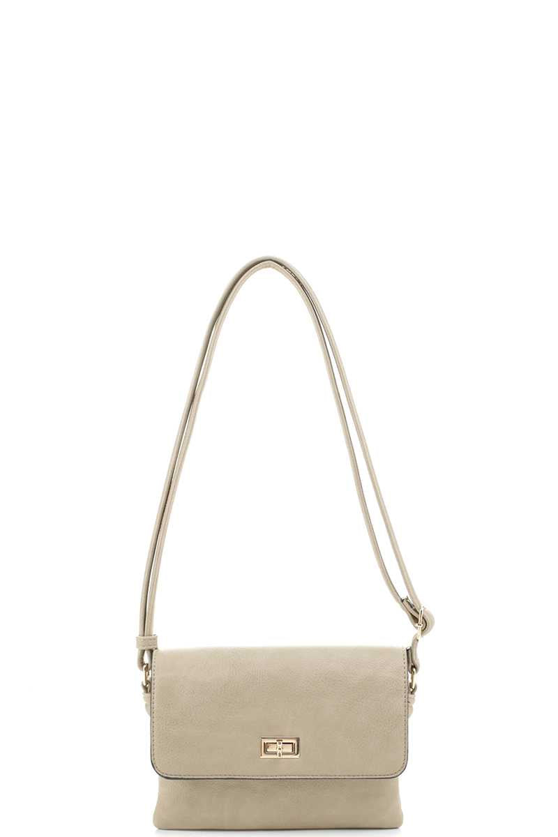 Women's Smooth Colored Crossbody Bag