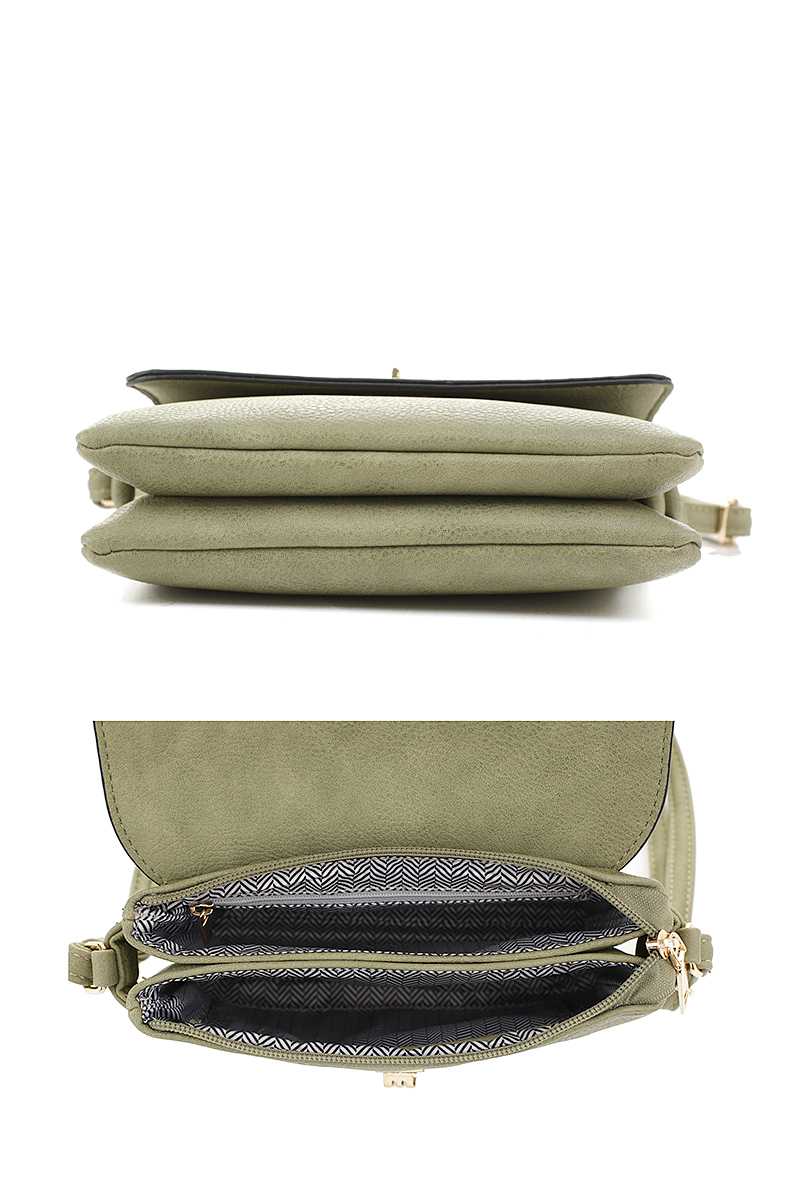 Women's Smooth Colored Crossbody Bag