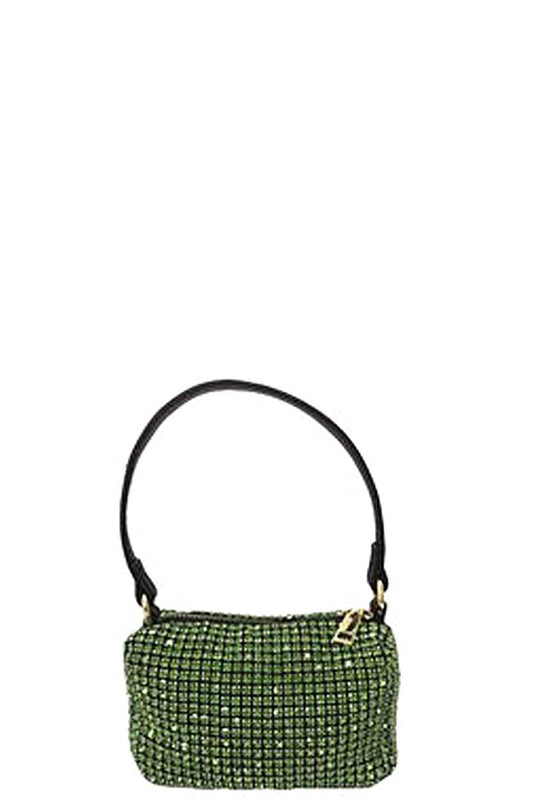 Women's Chic Rhinestone Handle Clutch Bag