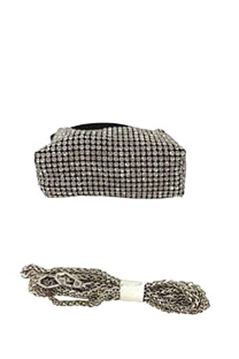 Women's Chic Rhinestone Handle Clutch Bag