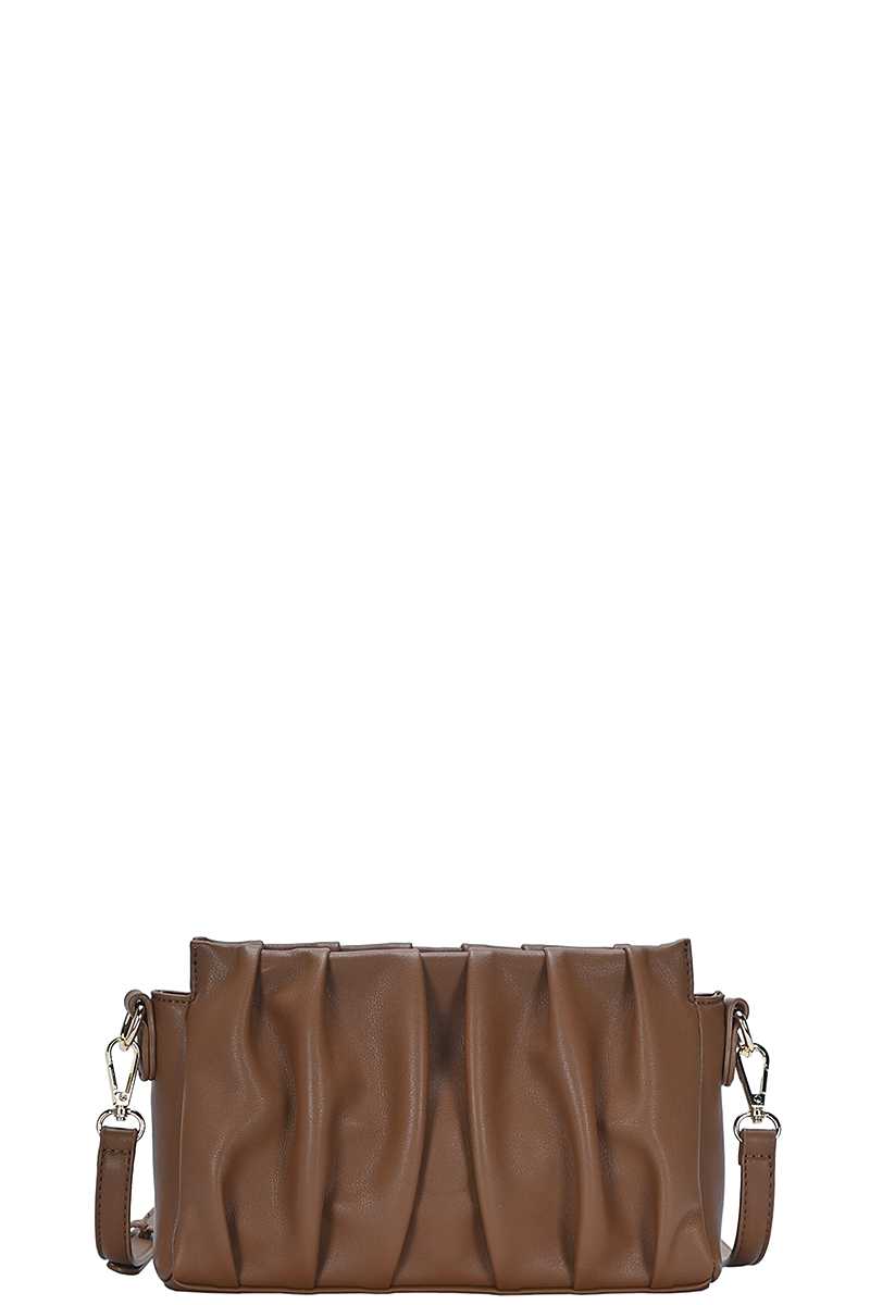 Women's Stylish Smooth Wrinkled Crossbody Bag