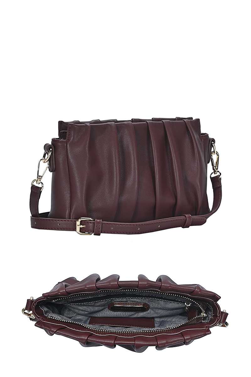 Women's Stylish Smooth Wrinkled Crossbody Bag