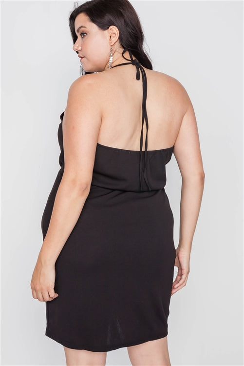 Women's Plus Size Lace Detail Bodycon Mini Dress