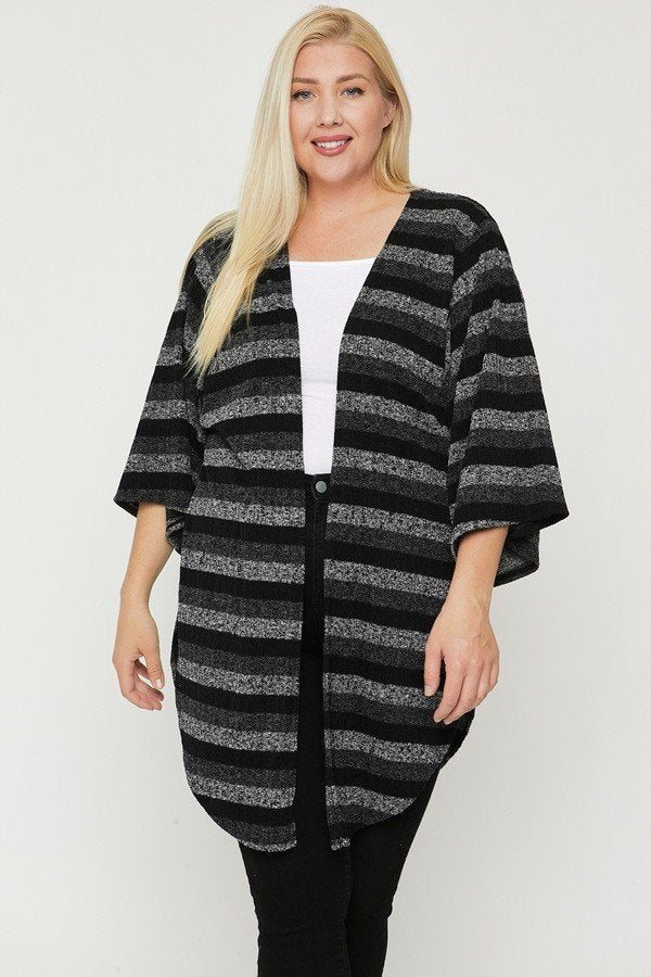 Women's Multi-color Striped Cardigan