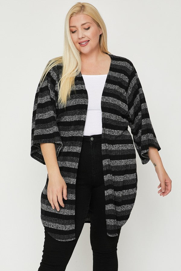Women's Multi-color Striped Cardigan