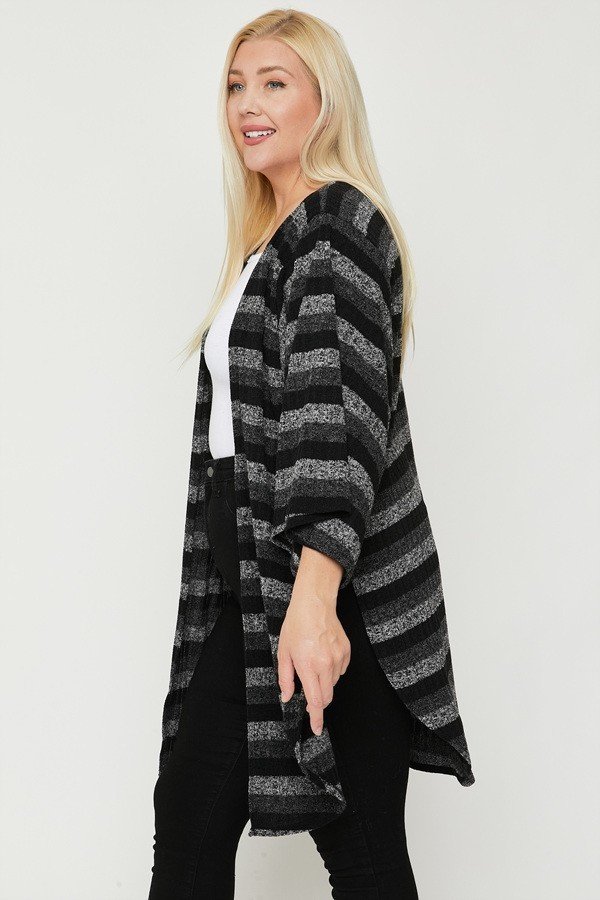 Women's Multi-color Striped Cardigan
