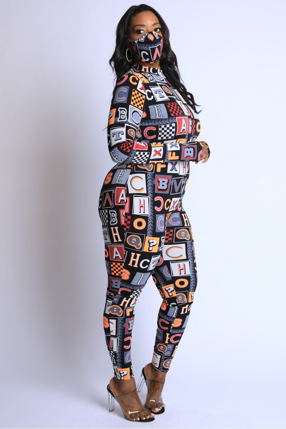 Women's Women's Alphabetically Neon Jumpsuit