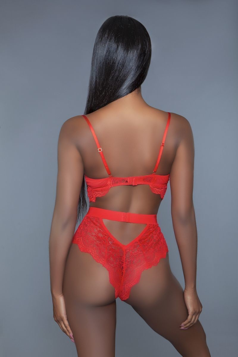 Women's 1 Pc. Non-padded Cups With Modern Cut-out Details. Hook And Eye Fastenings. Adjustable Straps