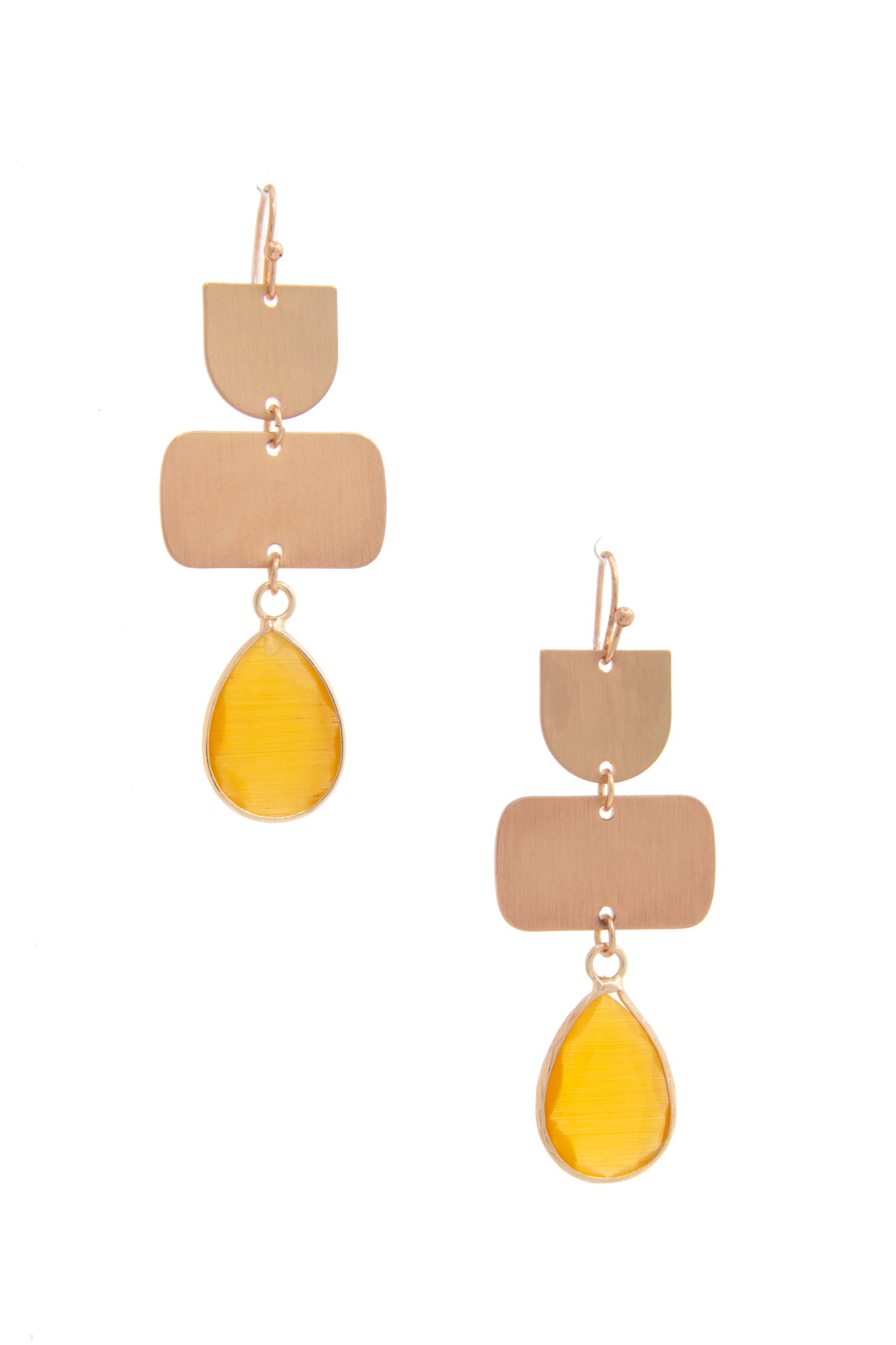 Women's Teardrop Gem Multi Shape Dangle Earring
