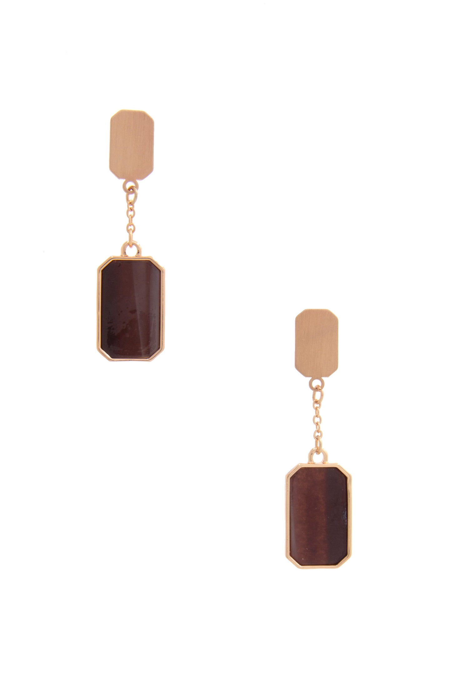 Women's Gem Emerald Shape Dangle Earring